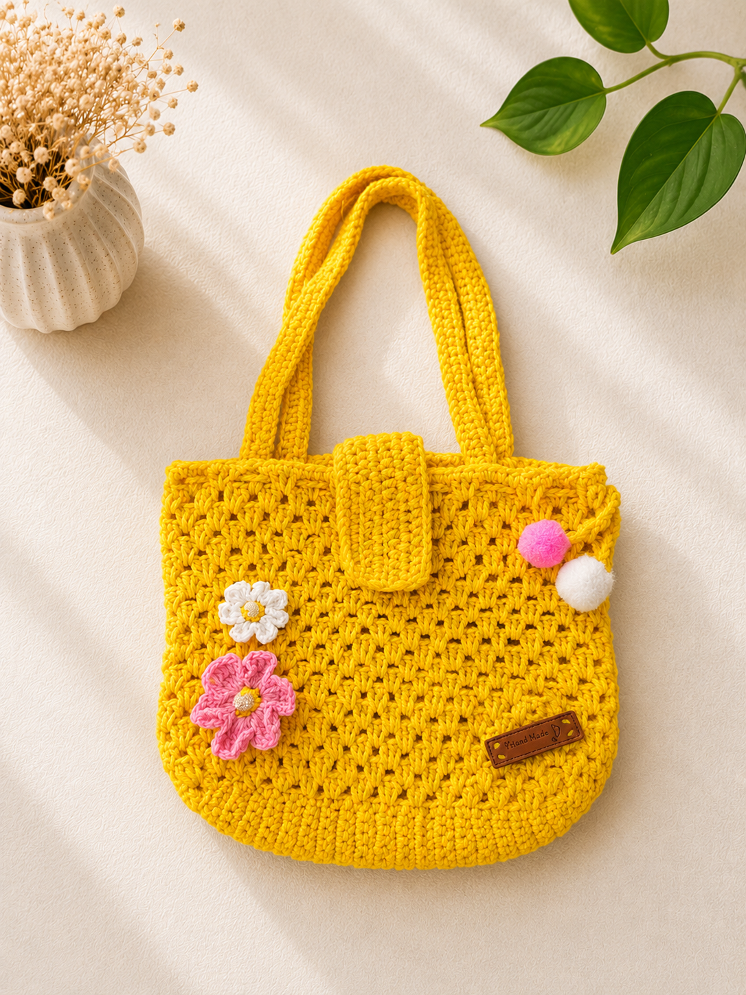 Handmade Crochet Tote Bag 🌼💛