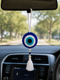 ✨ Handmade Crochet Evil Eye Car Hanging ✨