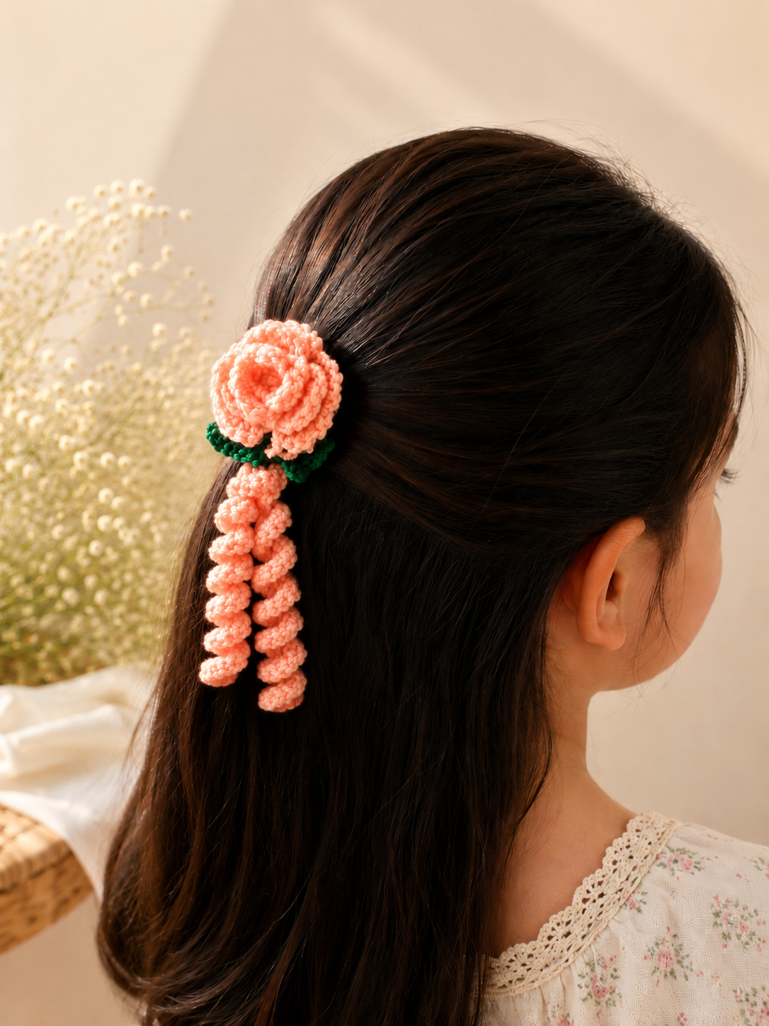 Handmade Crochet Rose Clips 🌹✨