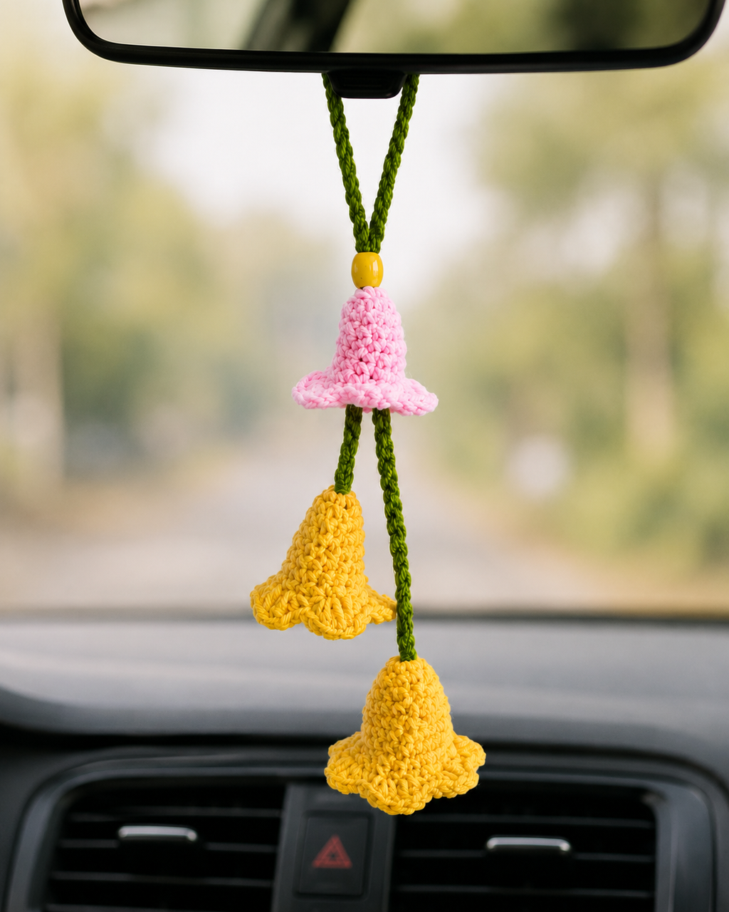 Handmade Crochet Car Hanging Décor 🌸✨