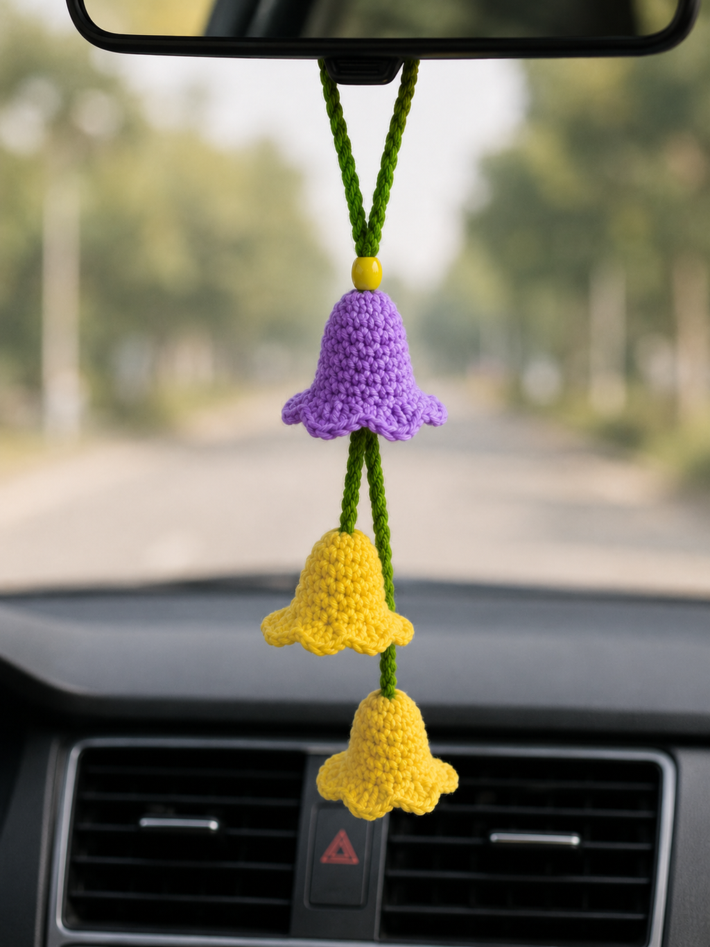 Handmade Crochet Car Hanging Décor 🌸✨