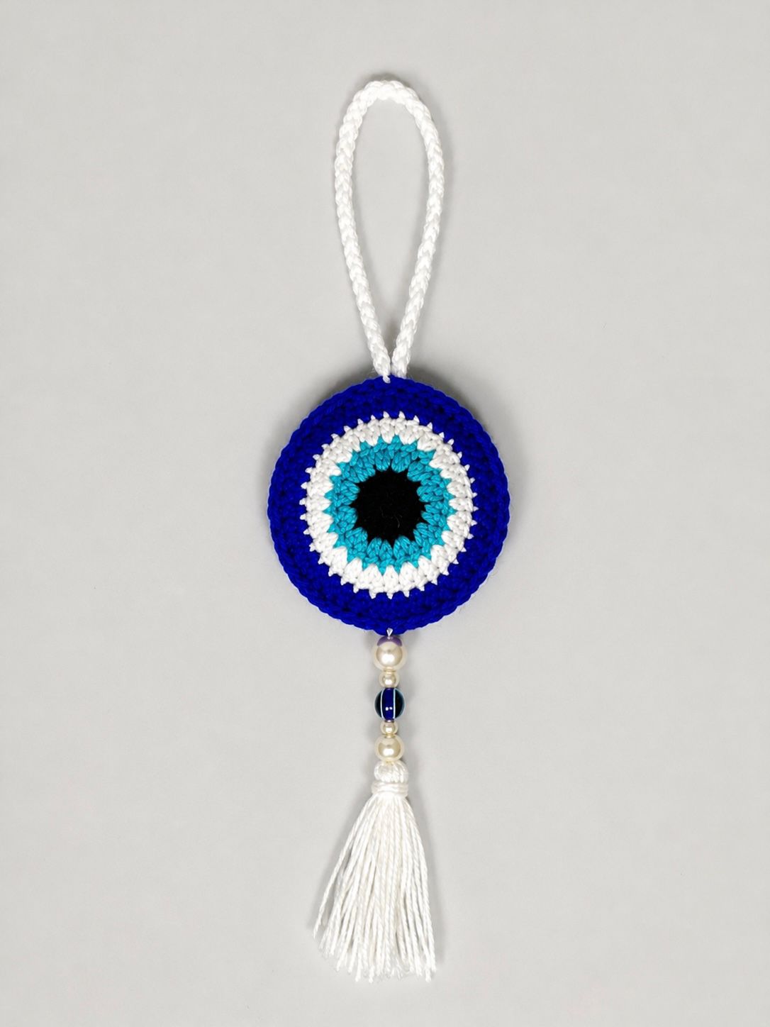 ✨ Handmade Crochet Evil Eye Car Hanging ✨