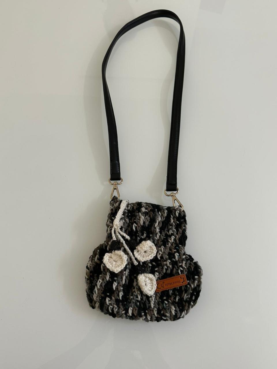 Handmade Crochet Sling Bag ✨🖤