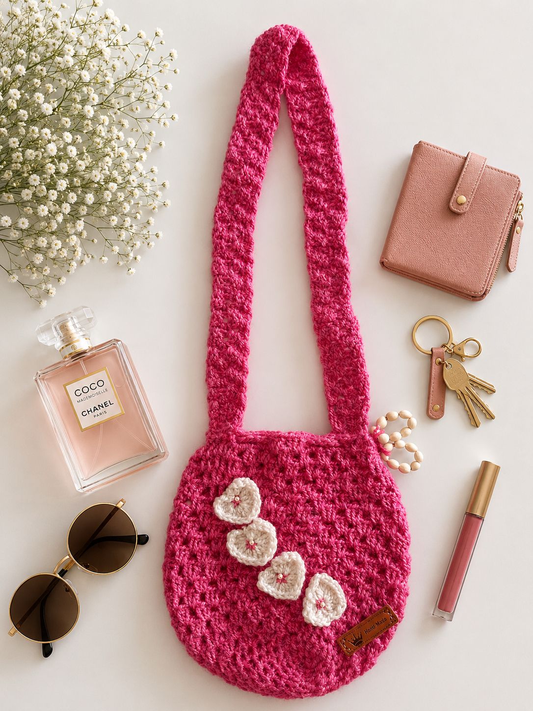 Handmade Crochet Sling Bag 💖✨