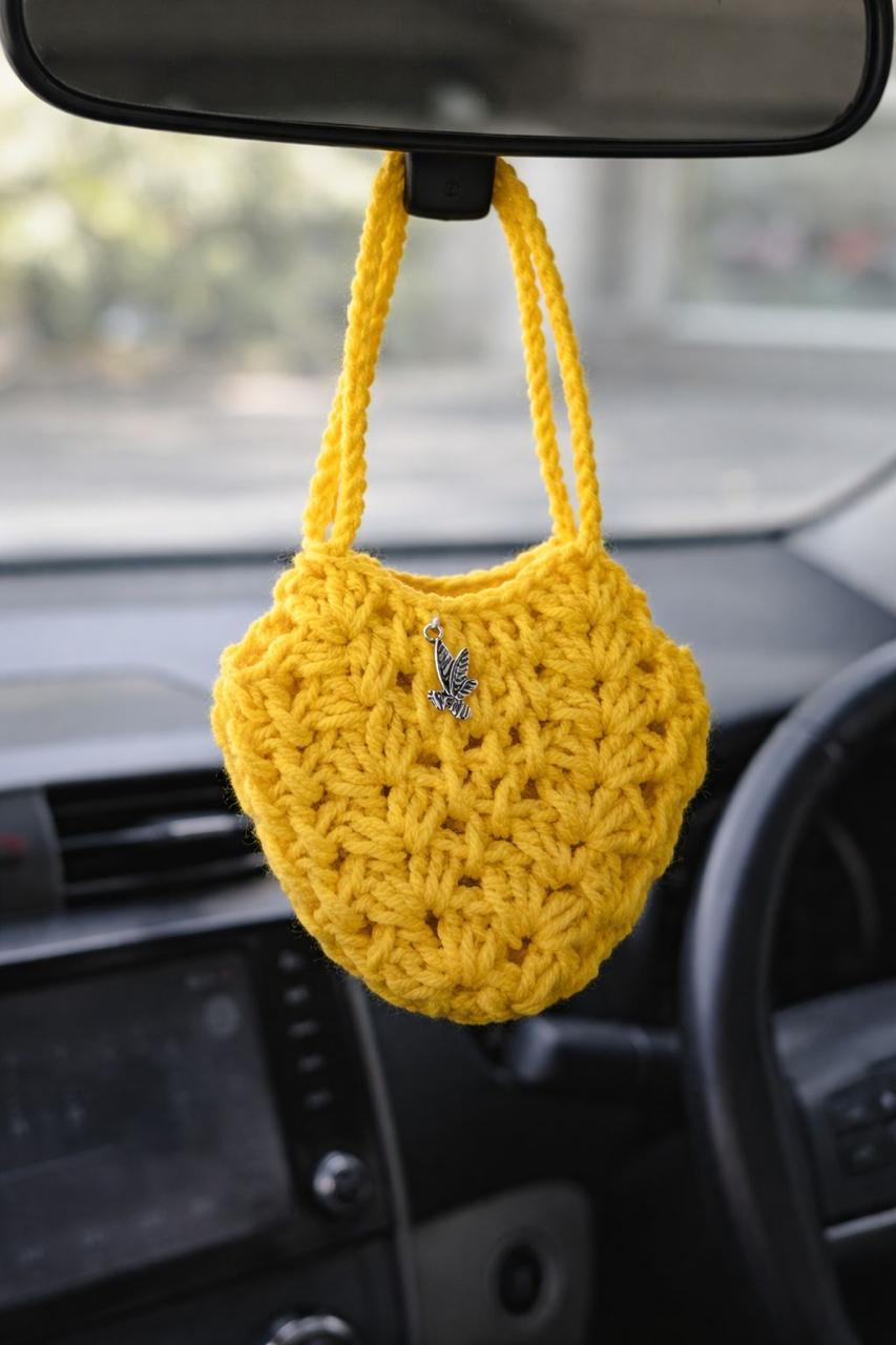 Handmade Crochet Camphor Car Hanging