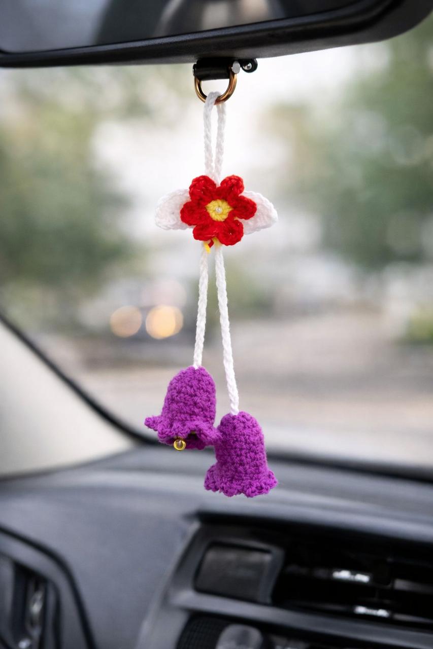 Handmade Crochet Car Hanging Décor 🌸✨