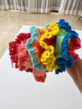 Handmade Crochet Floral Scrunchie