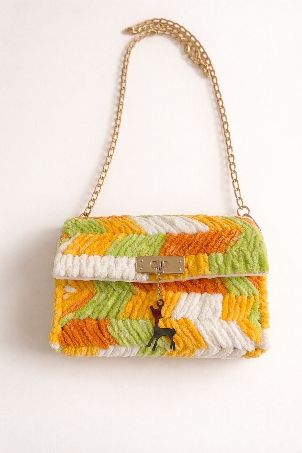 Textured Crochet Sling Bag
